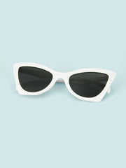 Cat Eye Flat Lens Sunglasses