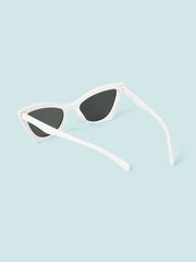 Cat Eye Flat Lens Sunglasses